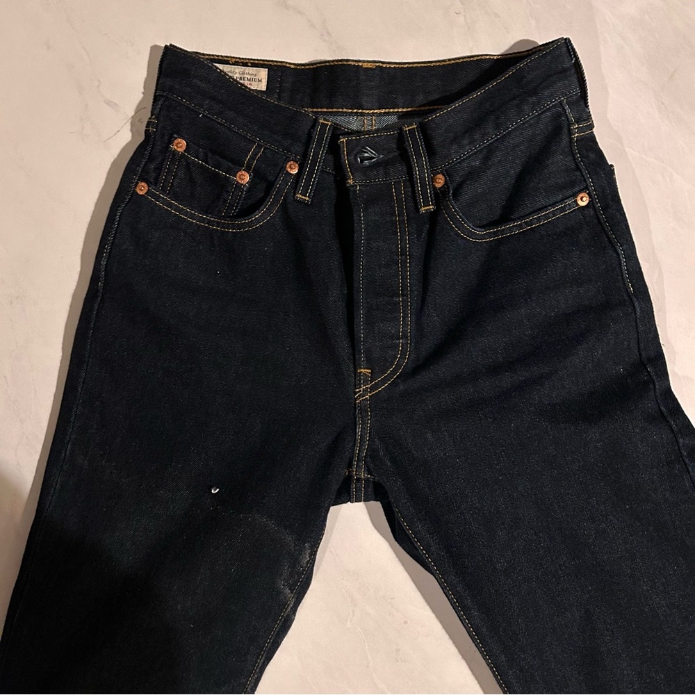 Levi 501s dark wash straight leg